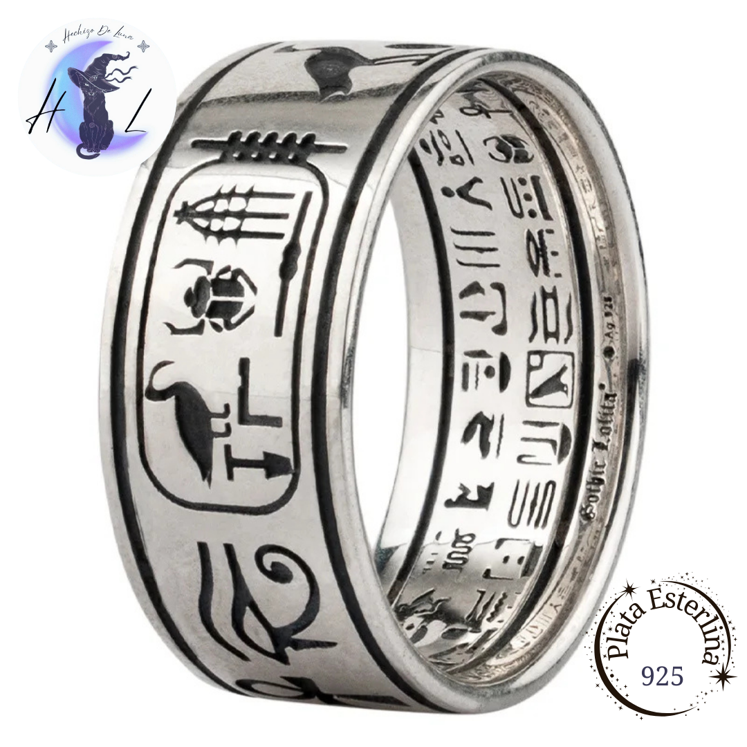 Anillo De Plata, Diseño Amuletos Egipcios.