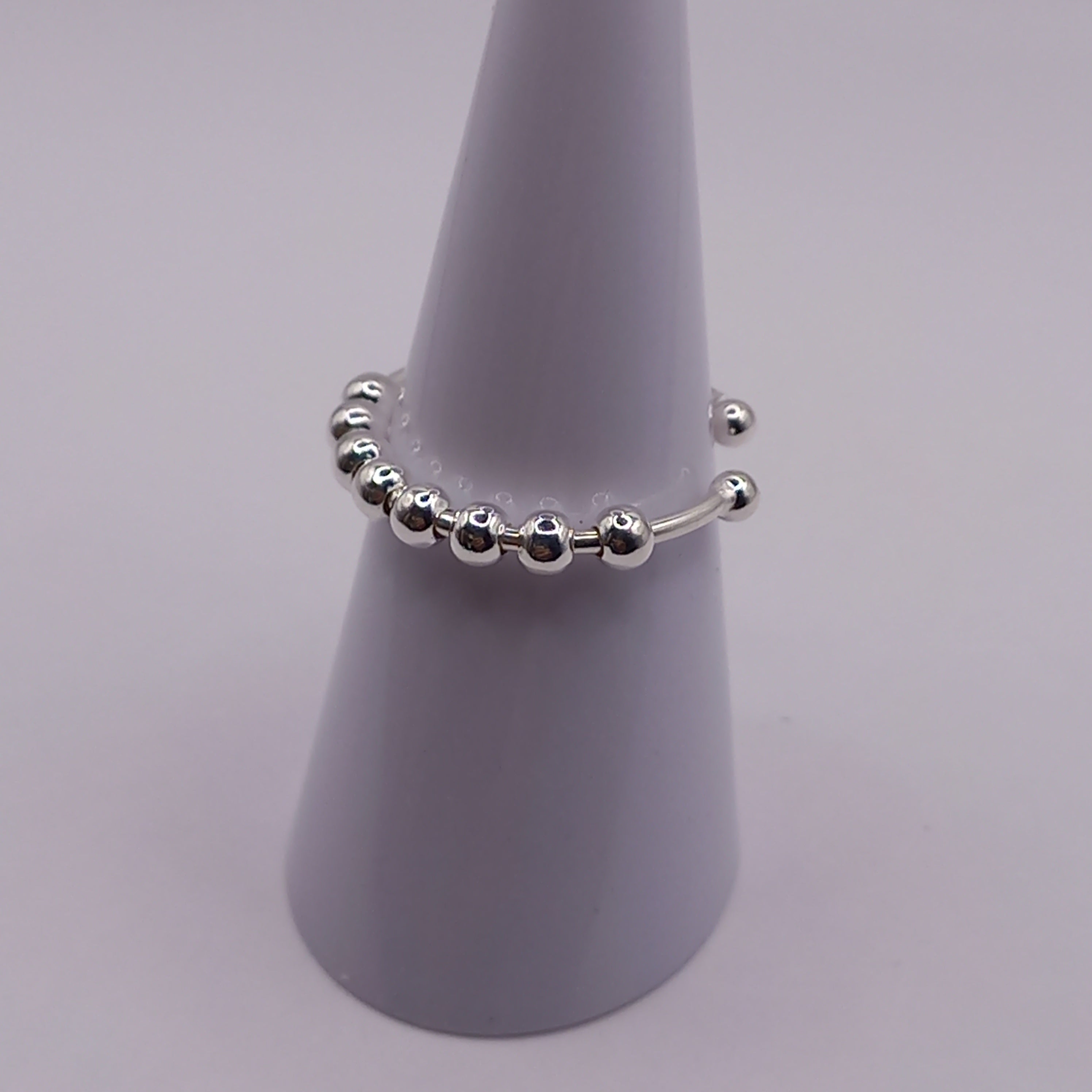 Anillo Ajustable  Antiestrés de Plata 925.