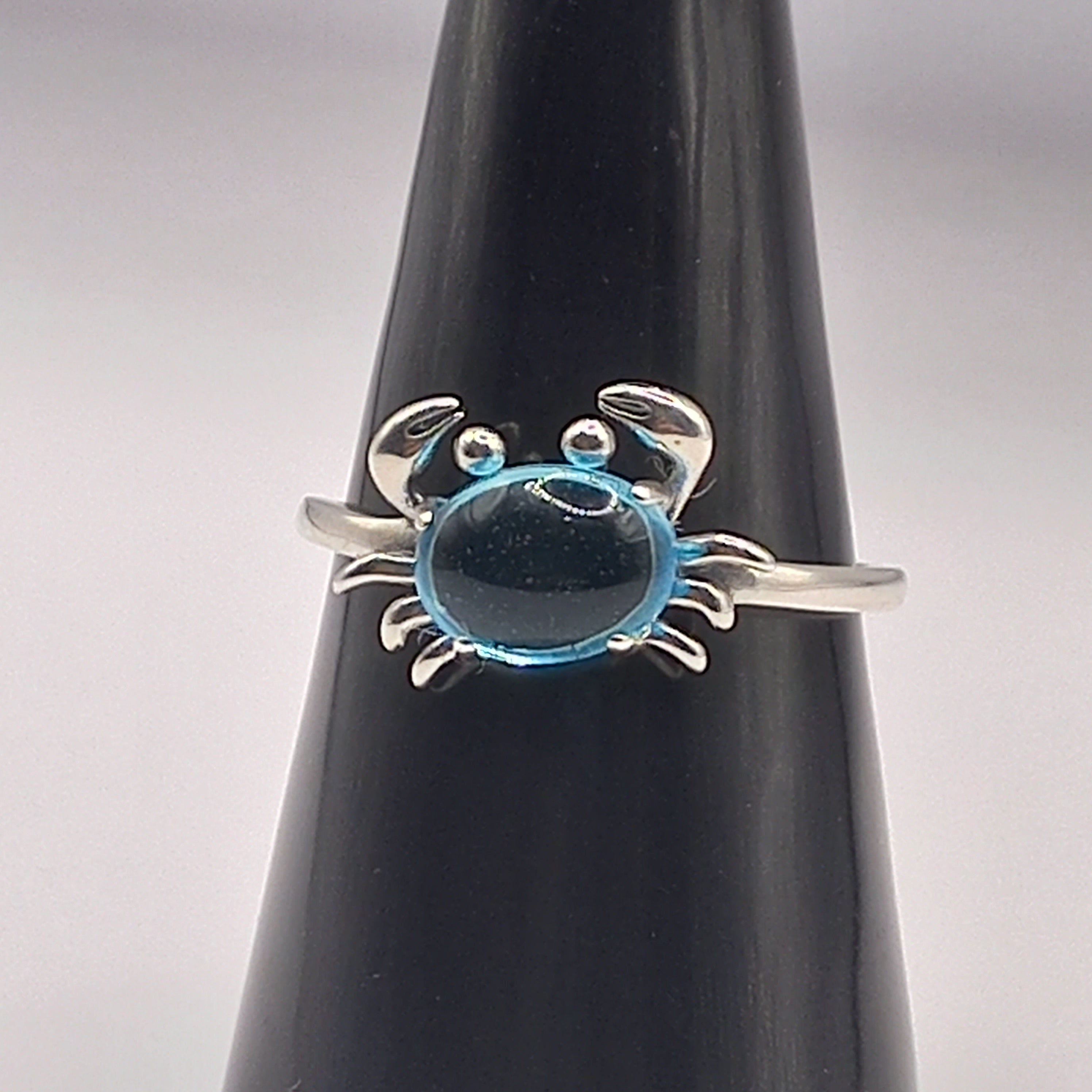 Anillo Ajustable Plata 925 de Cangrejo.