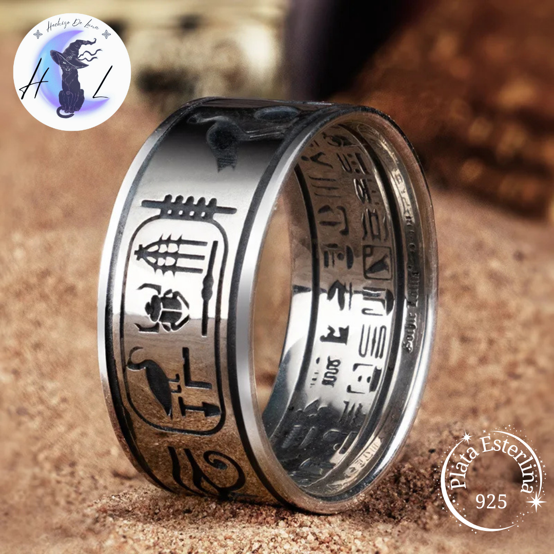 Anillo De Plata, Diseño Amuletos Egipcios.