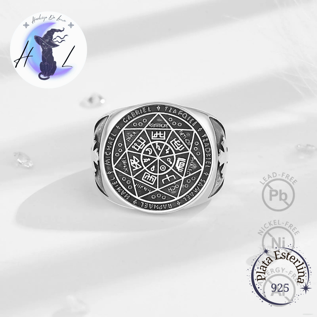 Anillo Ajustable 7 Arcangeles de Plata.