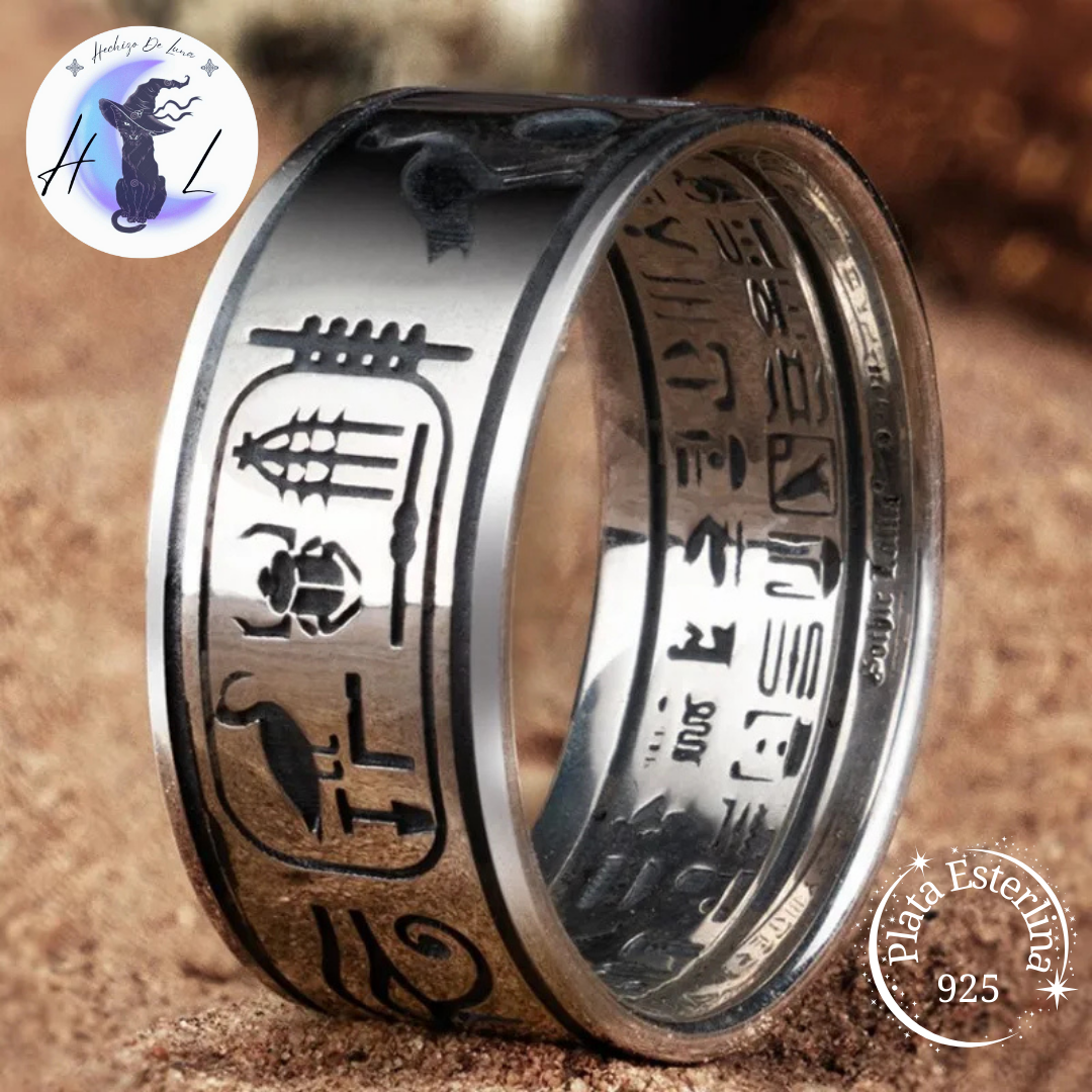 Anillo De Plata, Diseño Amuletos Egipcios.