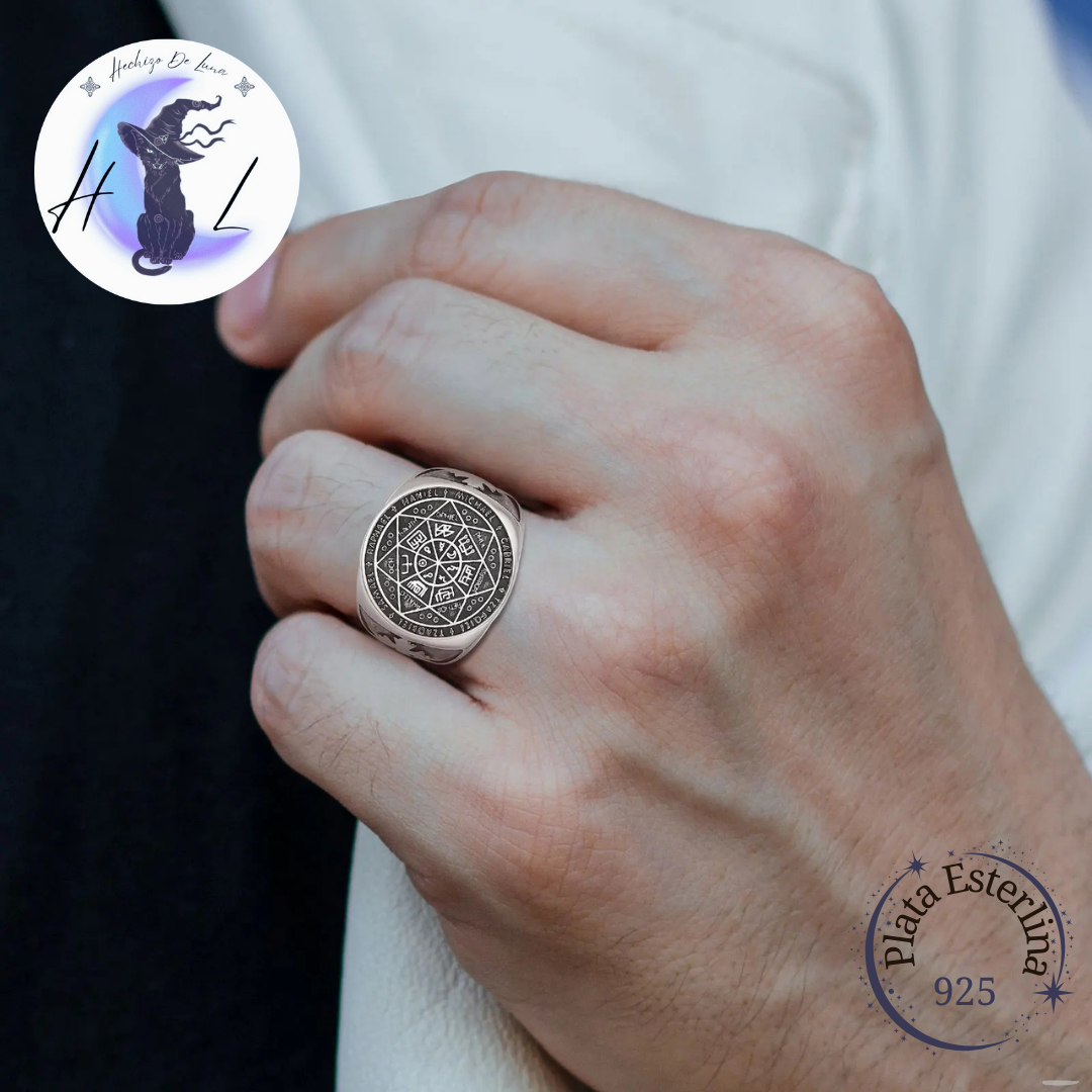 Anillo Ajustable 7 Arcangeles de Plata.
