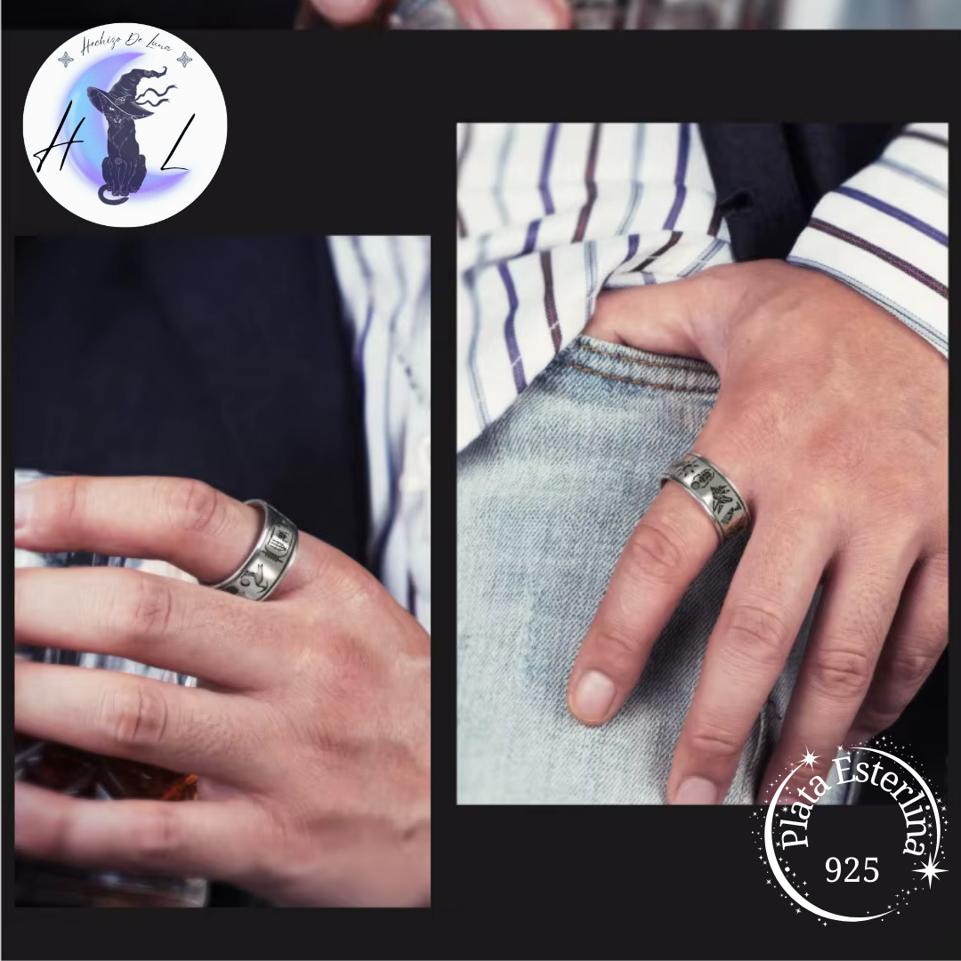 Anillo De Plata, Diseño Amuletos Egipcios.