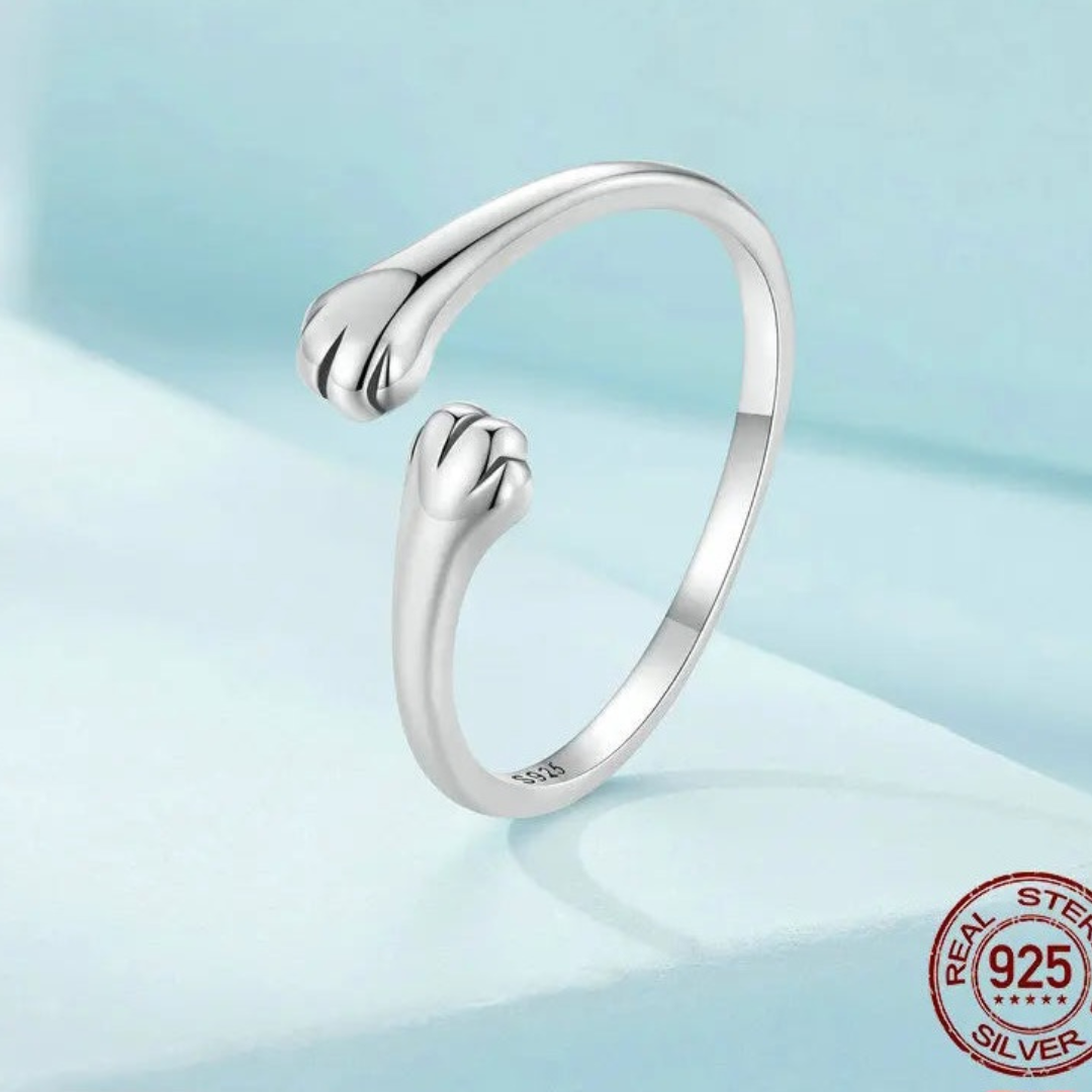 Anillos Ajustables, Distintos Modelos De Gato, Plata 925.