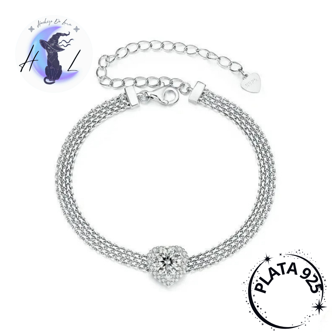 Brazalete Ajustable eslabones de Malla de Plata.