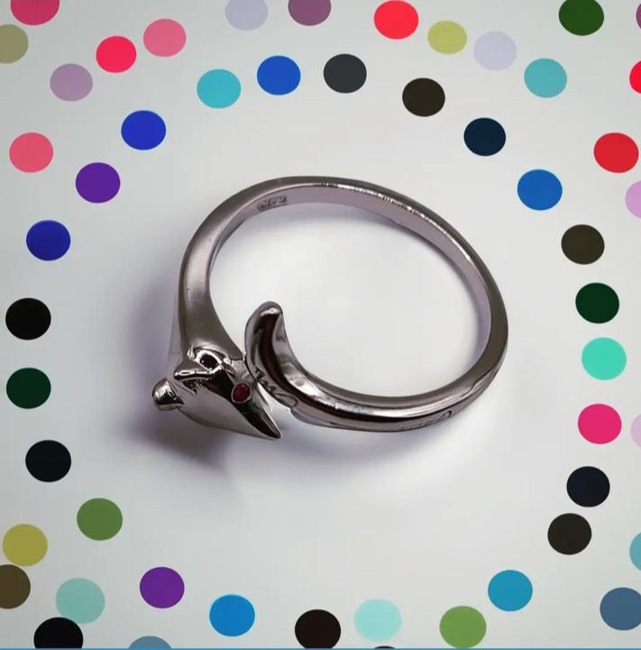 Anillo de Zorro Ajustable de Plata.