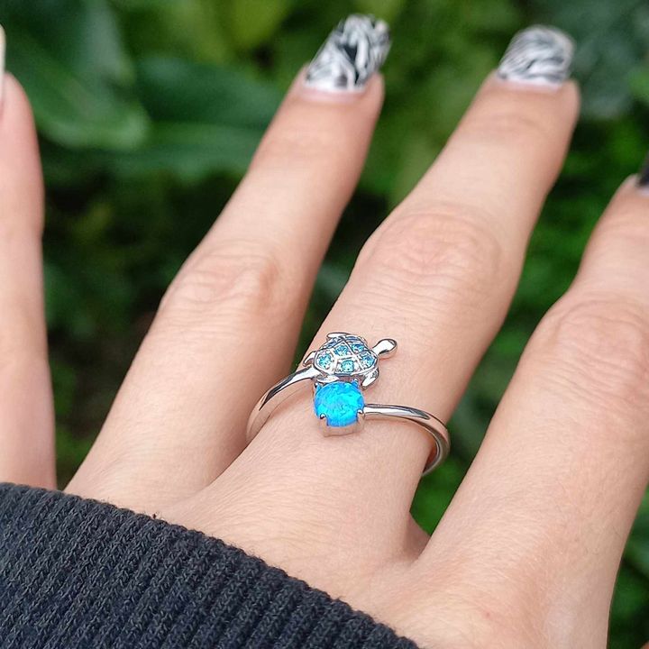 Anillo Ajustable Plata 925 de Tortuga.