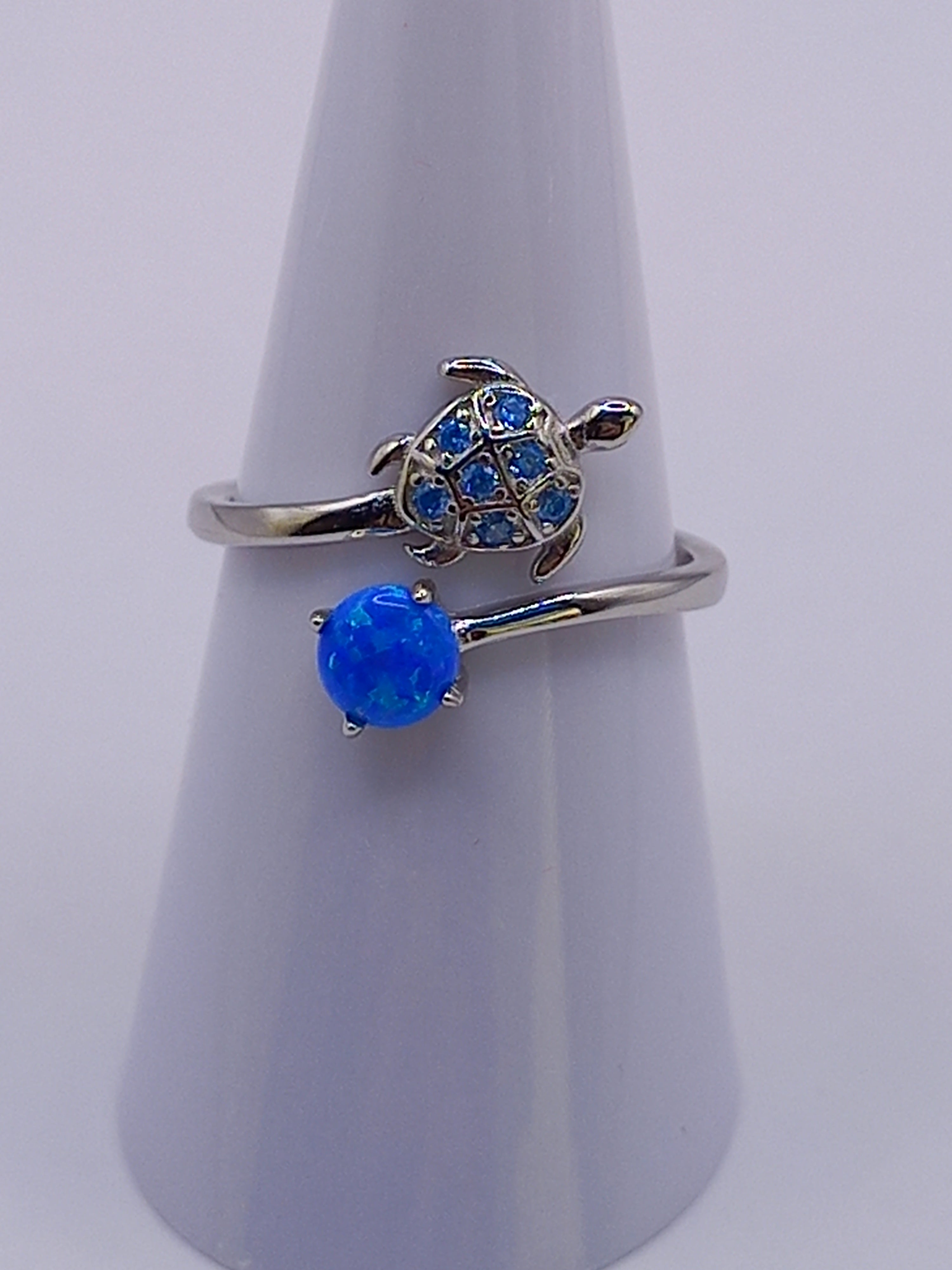 Anillo Ajustable Plata 925 de Tortuga.