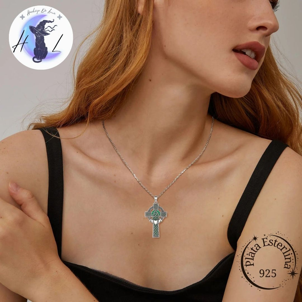 Cruz Claddagh | Colgante de Plata 925