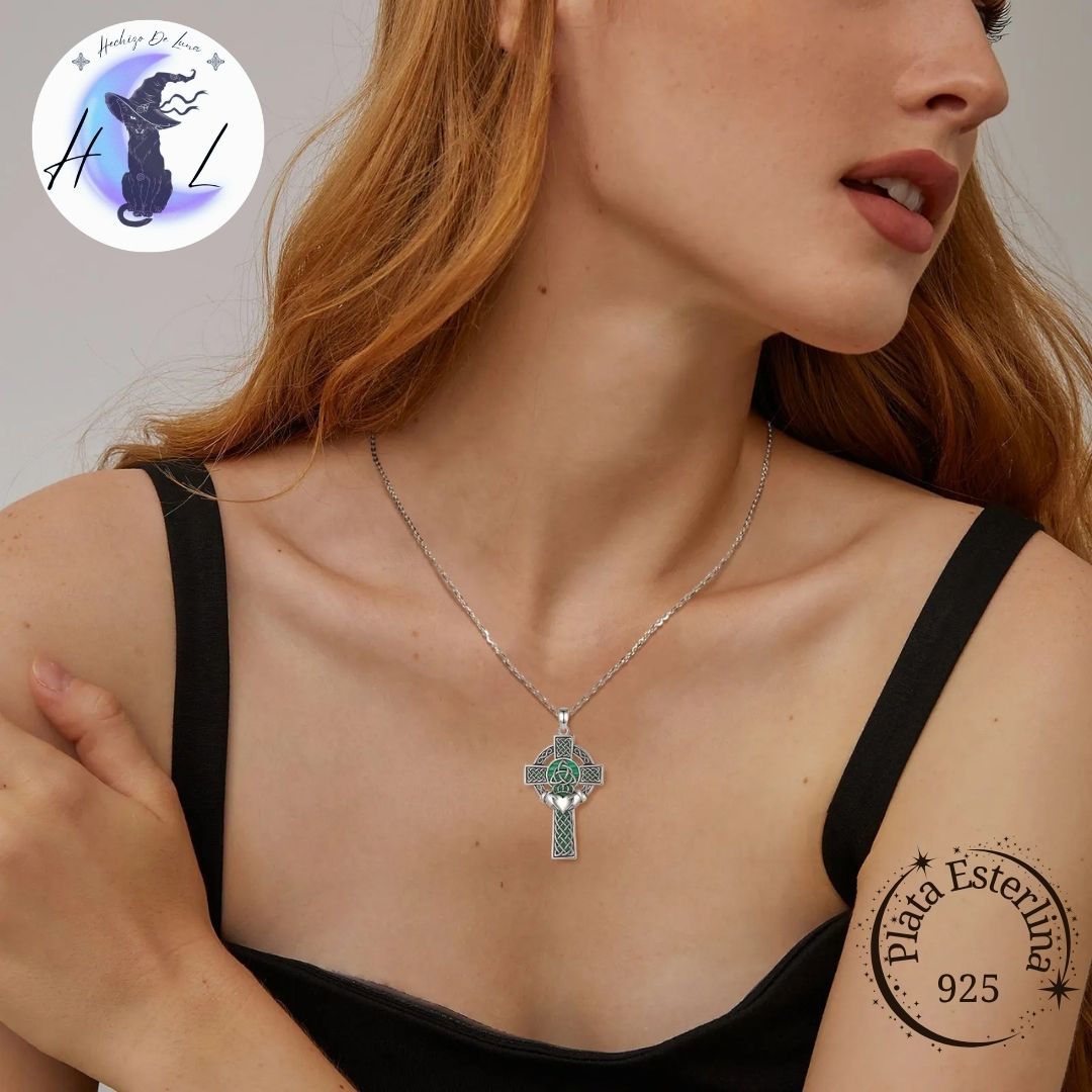 Cruz Claddagh | Colgante de Plata 925