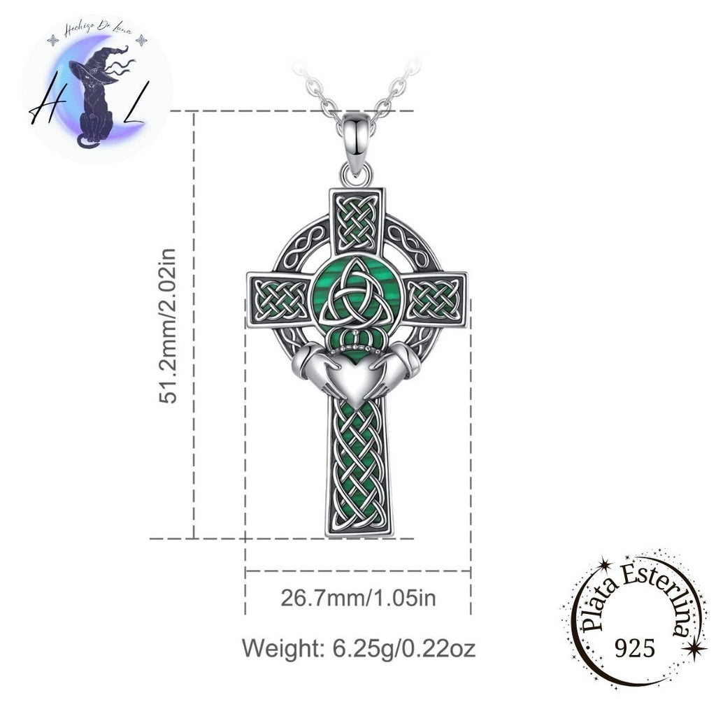 Cruz Claddagh | Colgante de Plata 925