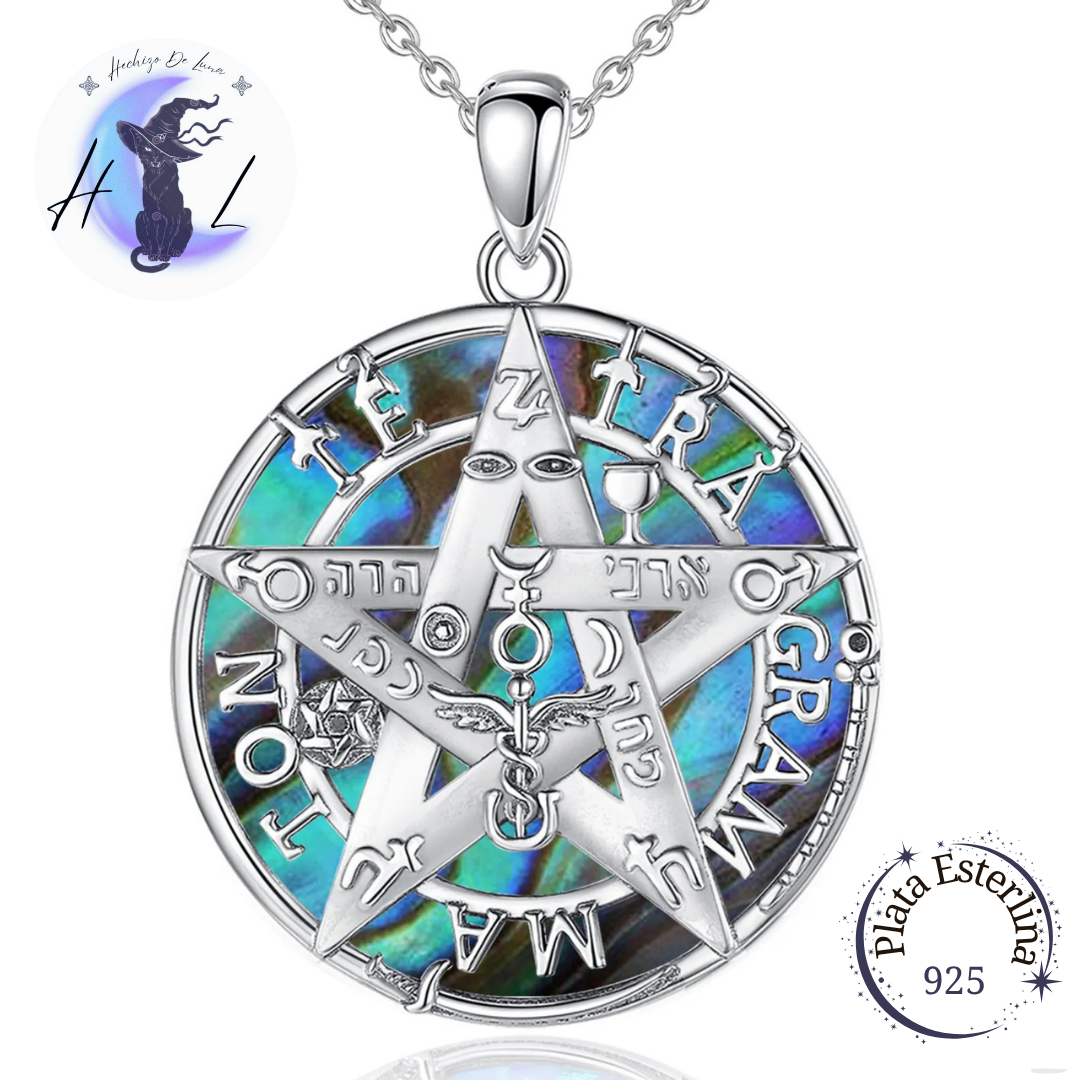 Colgante De Plata Y Abulón, Diseño Tetragrammaton