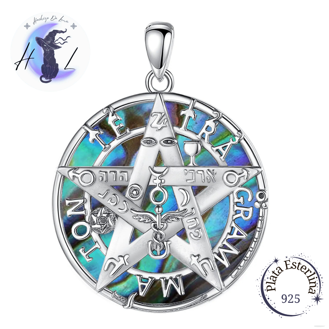 Colgante De Plata Y Abulón, Diseño Tetragrammaton
