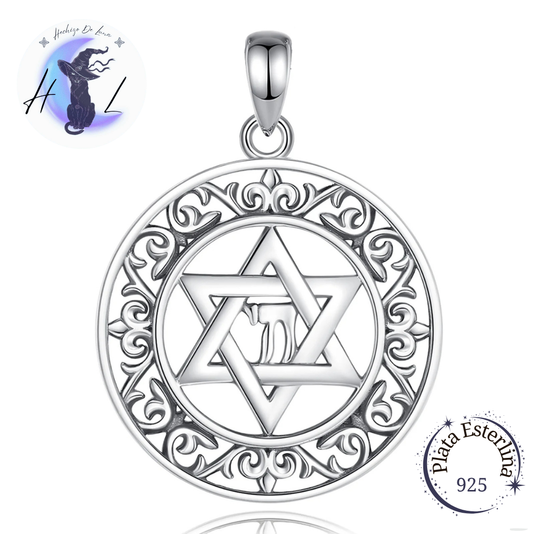 Colgante De Plata, Diseño Estrella De David.