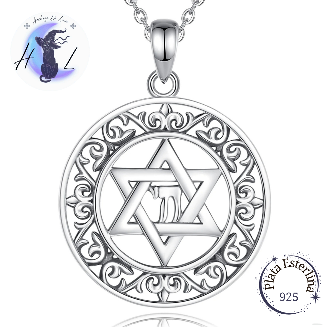 Colgante De Plata, Diseño Estrella De David.