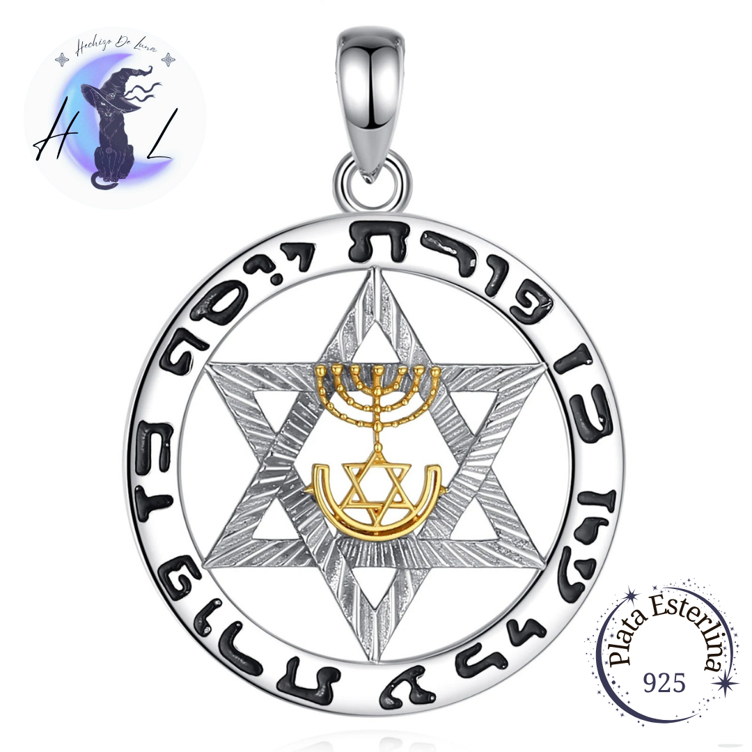 Colgante De Plata, Diseño Estrella De David.