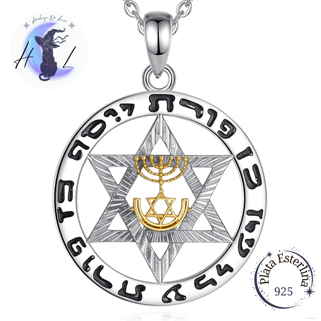 Colgante De Plata, Diseño Estrella De David.