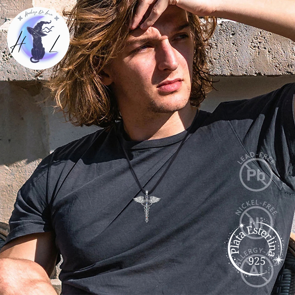 Caduceo | Colgante de Plata 925