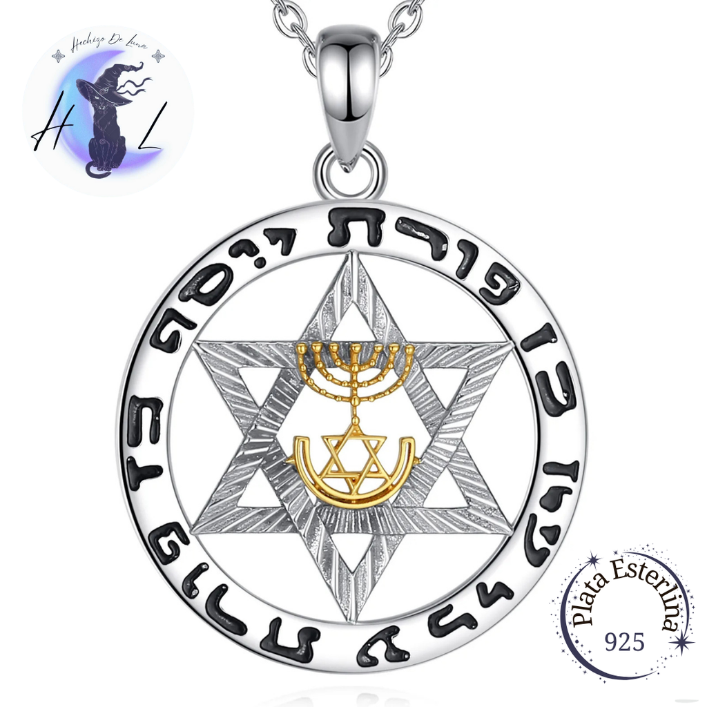 Colgante De Plata, Diseño Estrella De David.