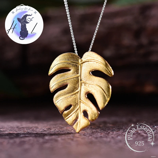 Collar De Plata, Diseño Monstera.