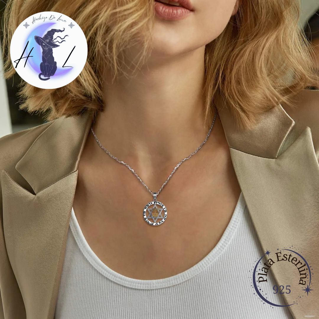 Colgante De Plata, Diseño Estrella De David.