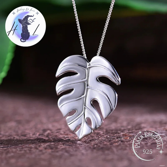 Collar De Plata, Diseño Monstera.