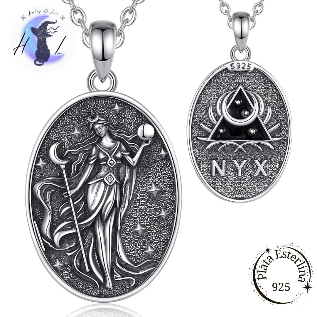 Colgante De Plata, Diosa Nyx.