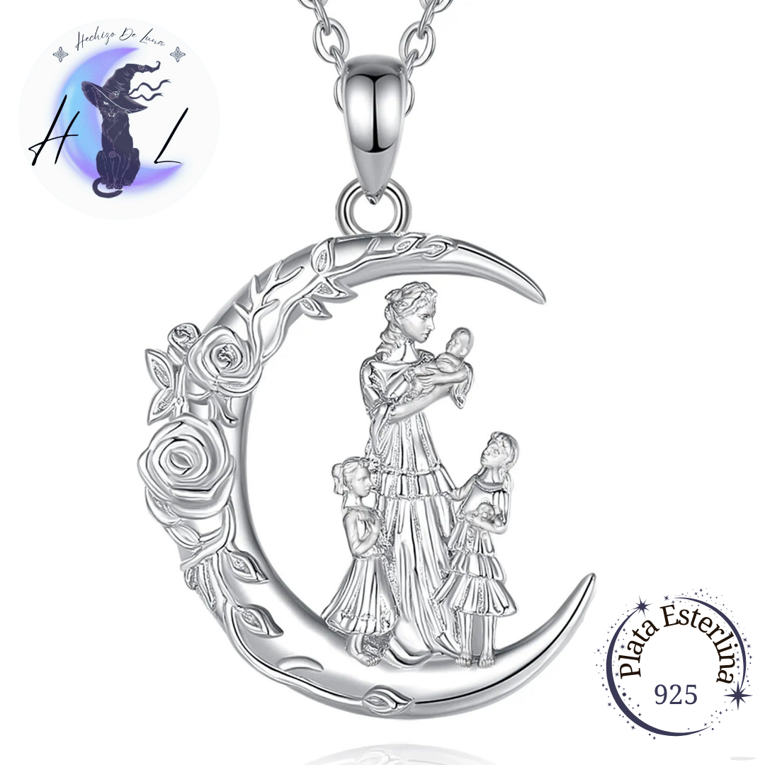 Colgante De Plata, Diseño Madre E Hijos.