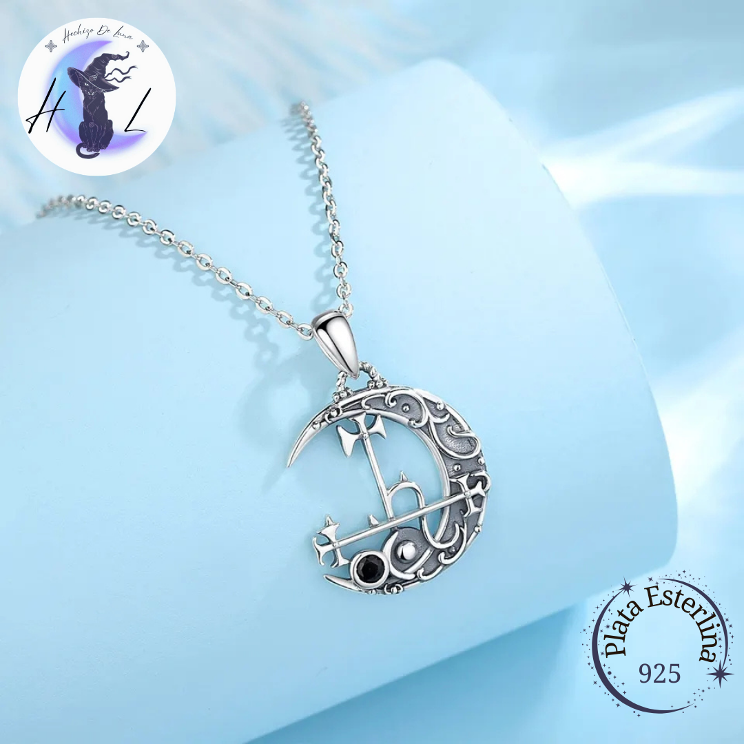 Colgante Sigilo de Lilith con Cadena de Plata 50 cm.
