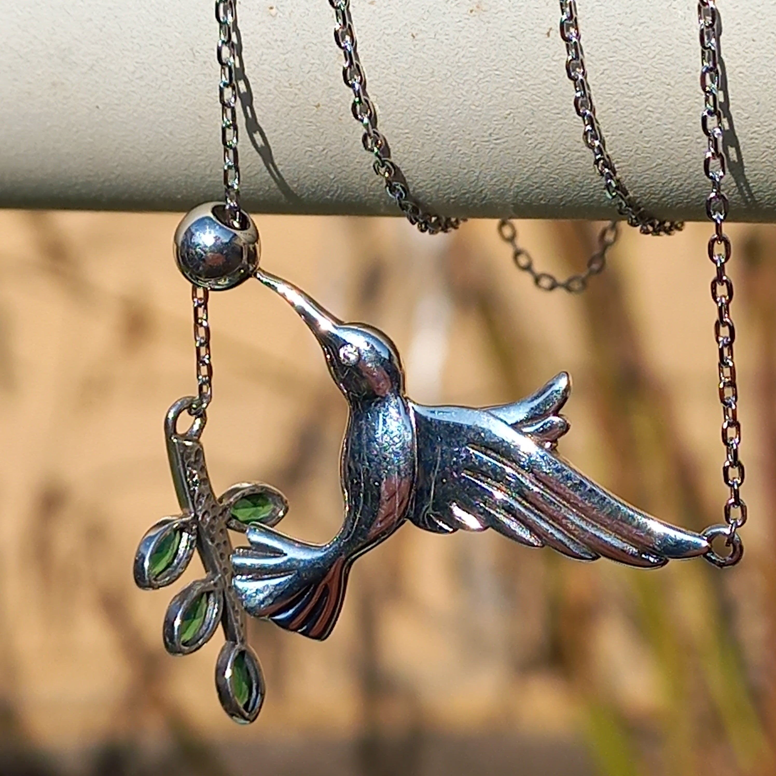 Collar de Colibrí en Plata.