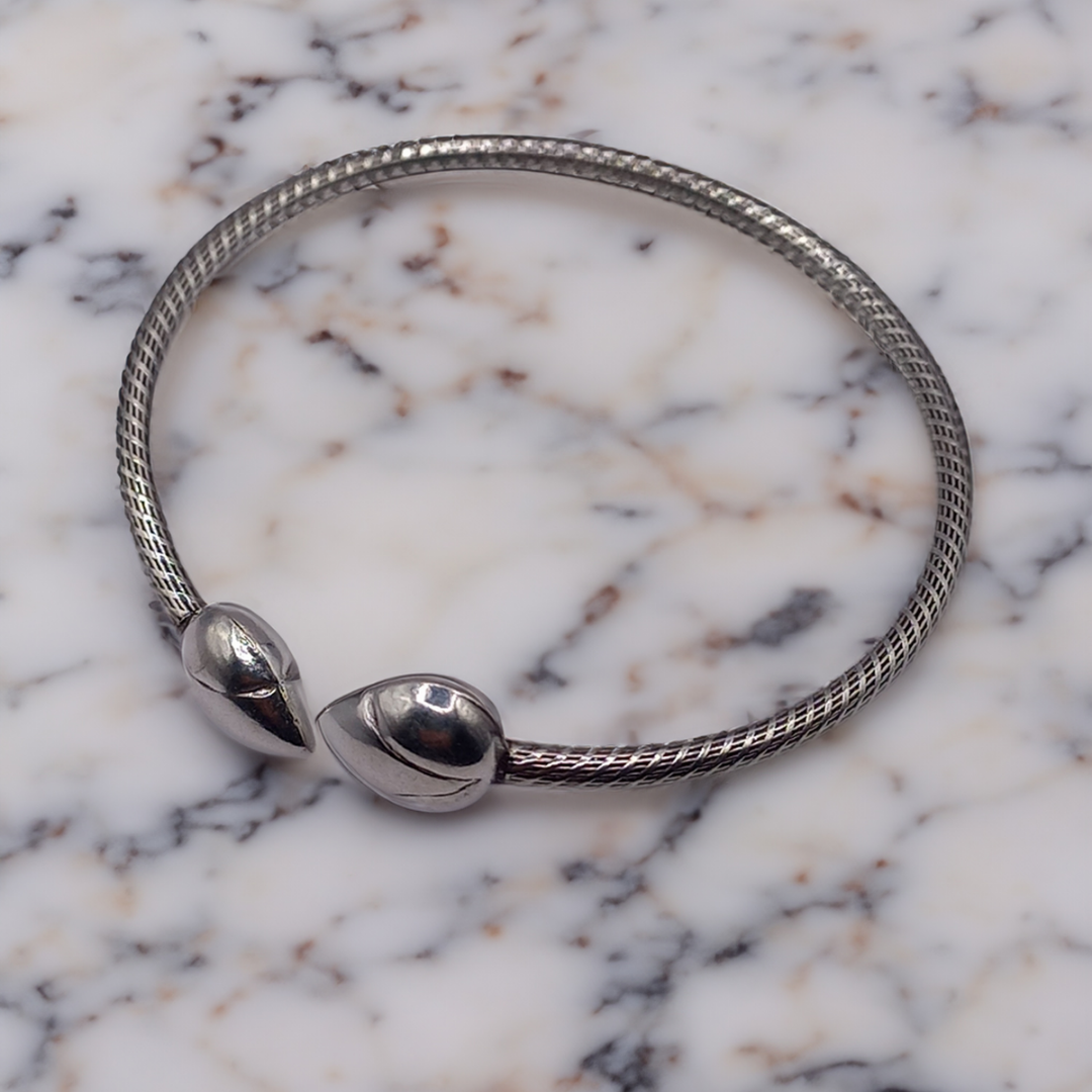 Pulsera Esclava Ajustable de Plata.