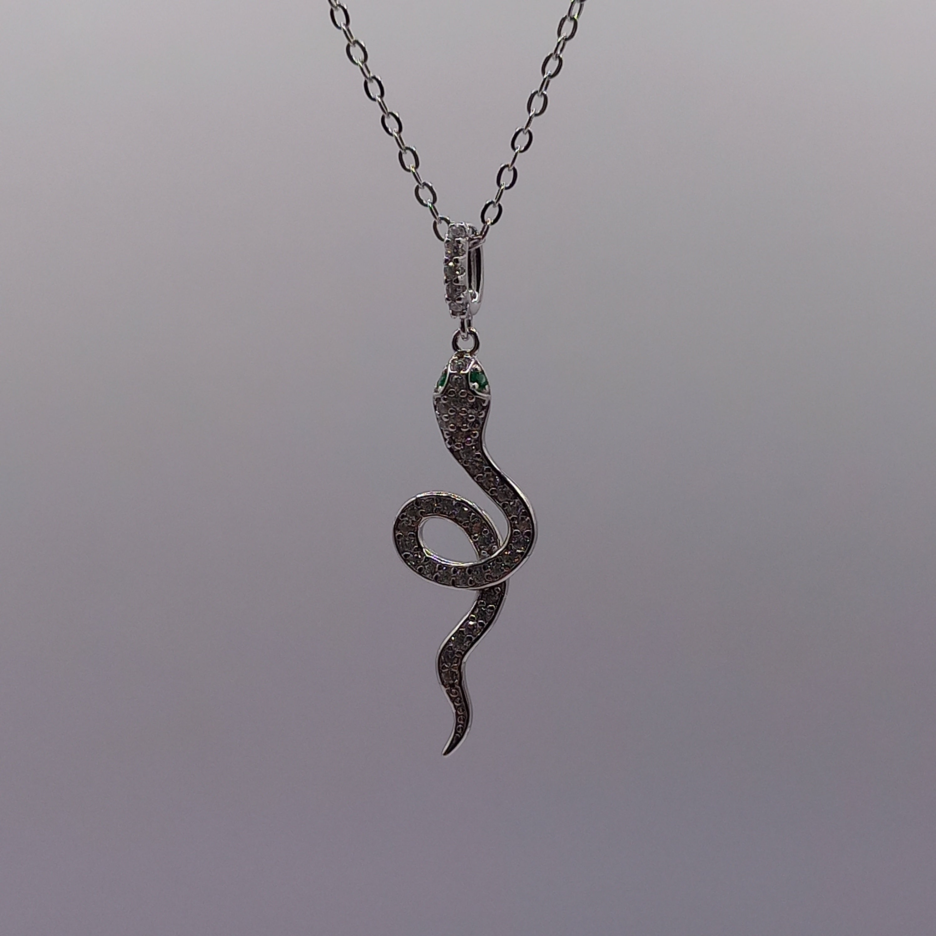 Collar de plata, con diseño de Serpiente.