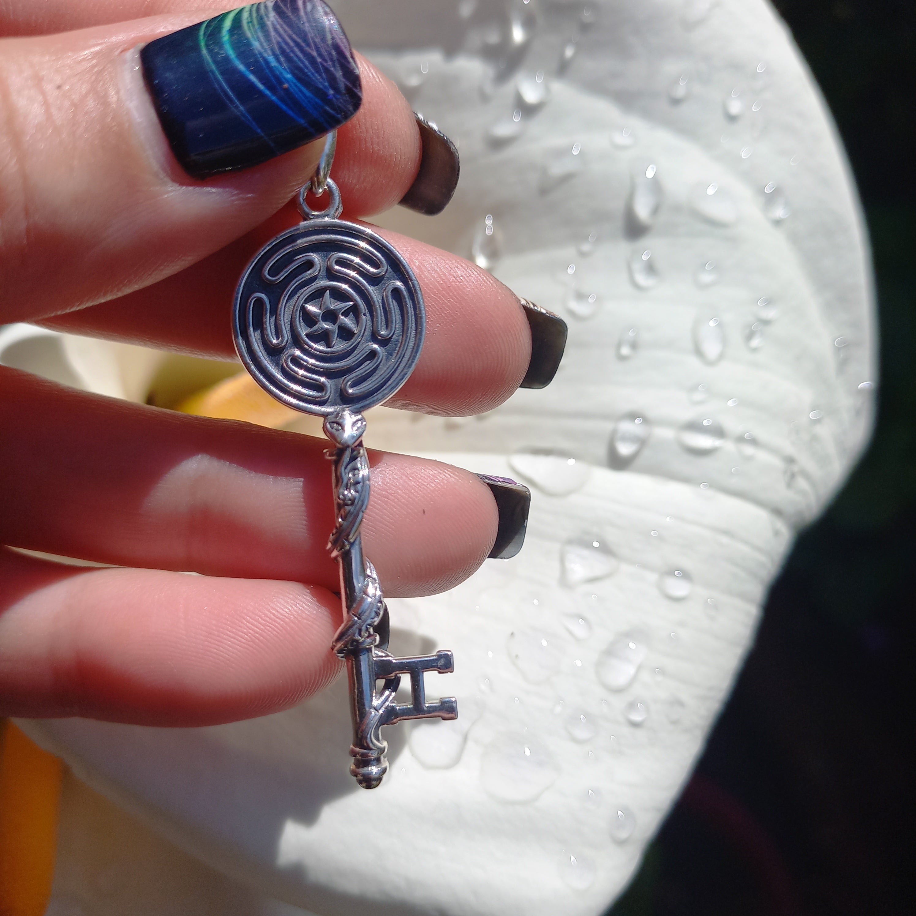 Llave de Hecate con Cadena de Plata 50 cm.