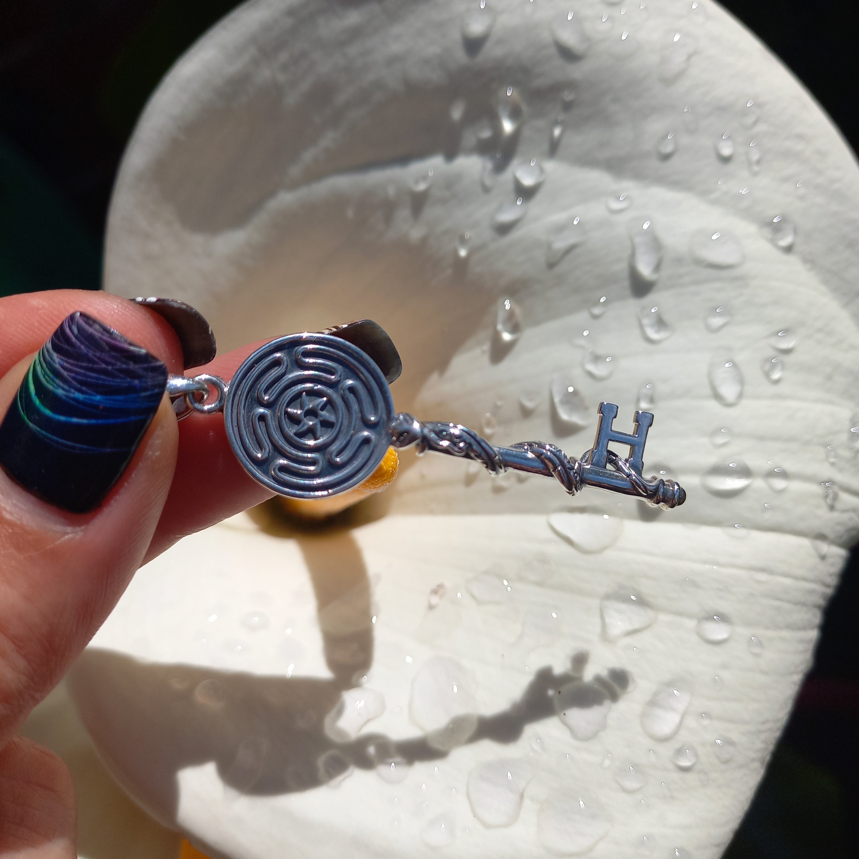 Llave de Hecate con Cadena de Plata 50 cm.