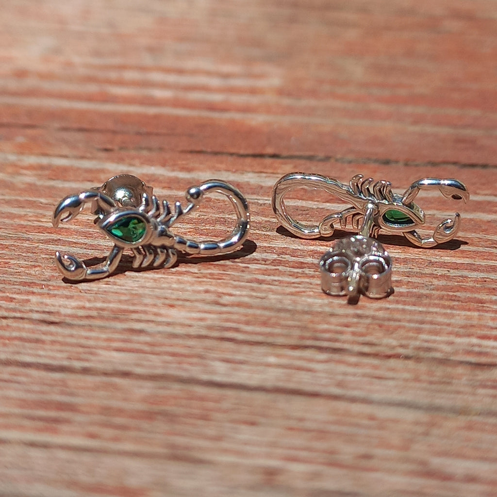 Aros de Escorpión de Plata 925 con Circón.