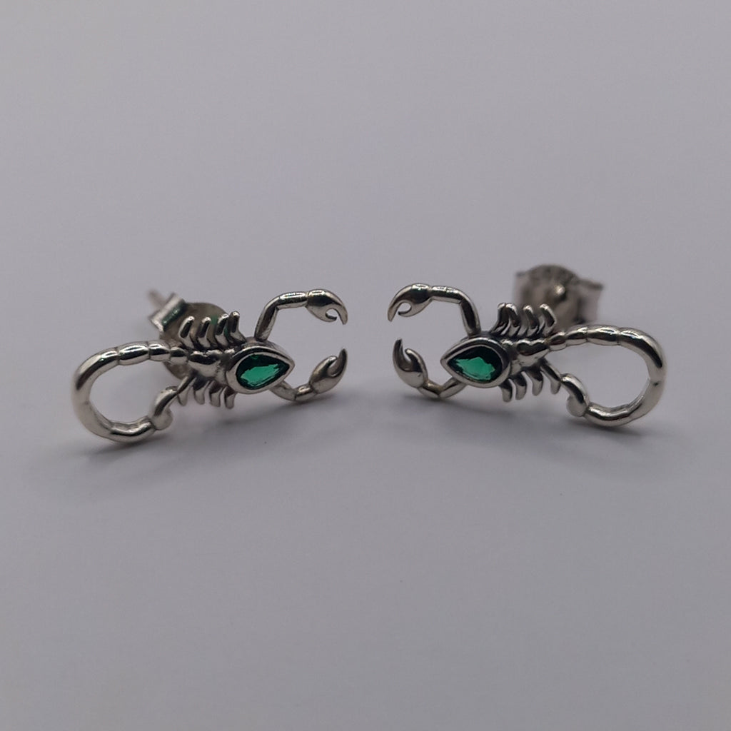 Aros de Escorpión de Plata 925 con Circón.