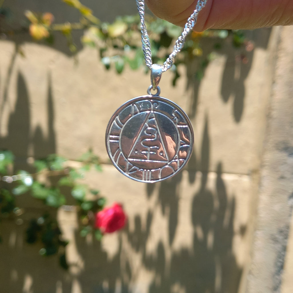 Colgante Metatrón con Cadena de Plata 50 cm.