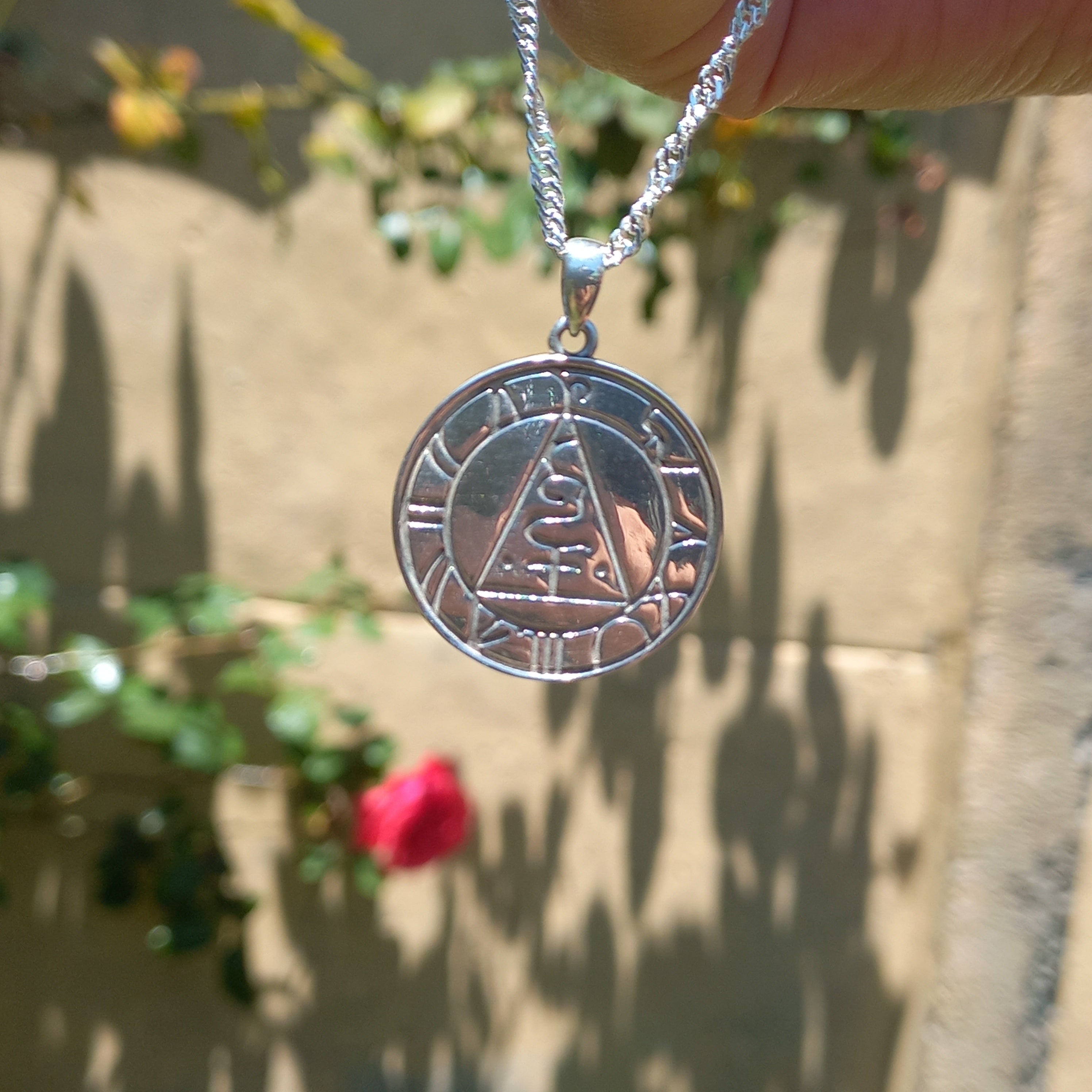 Colgante Metatrón con Cadena de Plata 50 cm.