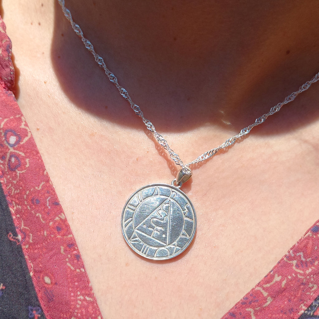 Colgante Metatrón con Cadena de Plata 50 cm.