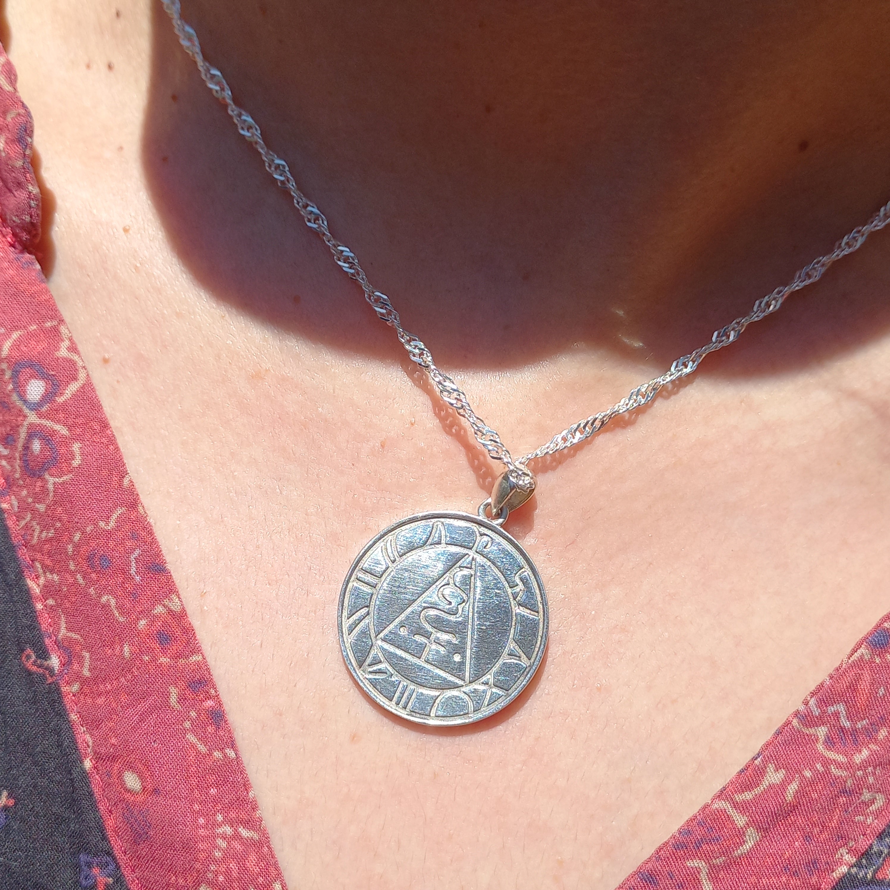 Colgante Metatrón con Cadena de Plata 50 cm.