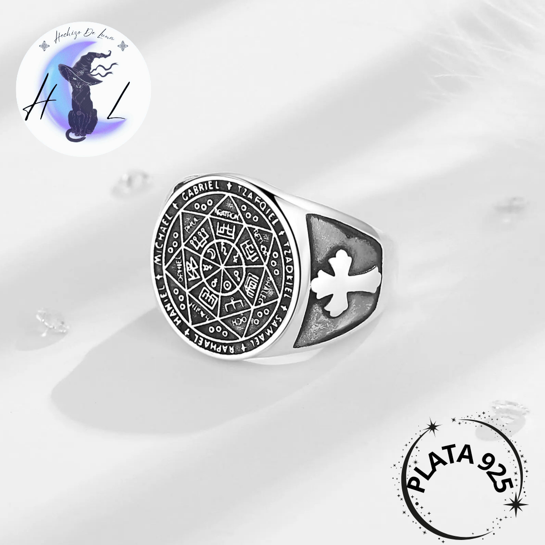 Anillo Ajustable 7 Arcangeles de Plata.