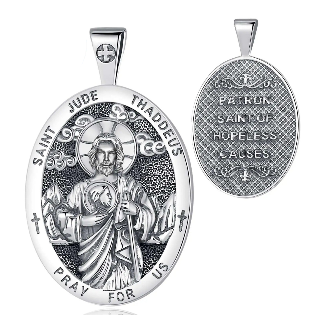 Colgante San Judas Tadeo de Plata.