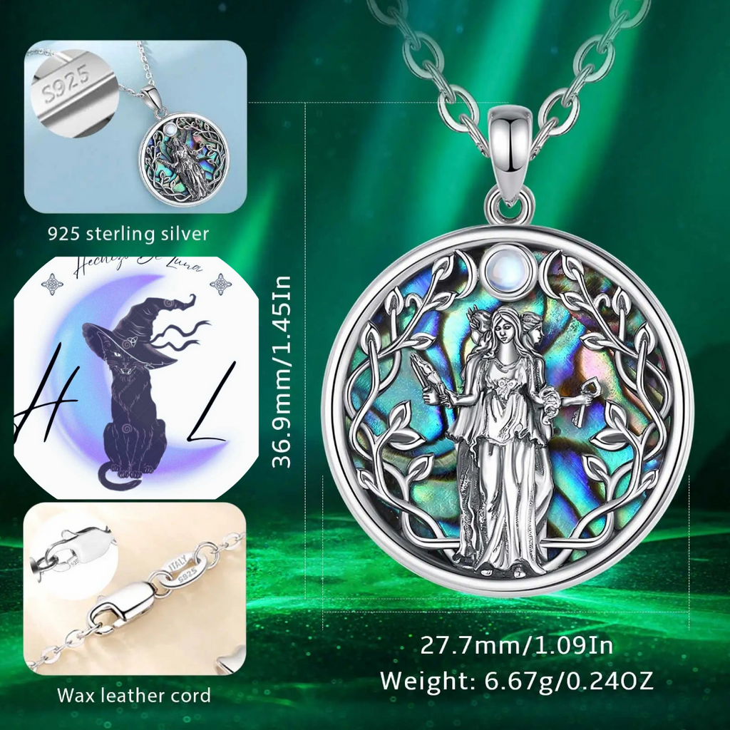 Colgante Triple Diosa De Plata