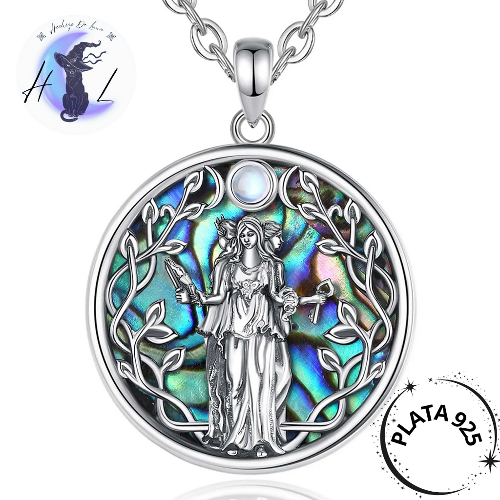 Colgante Triple Diosa De Plata