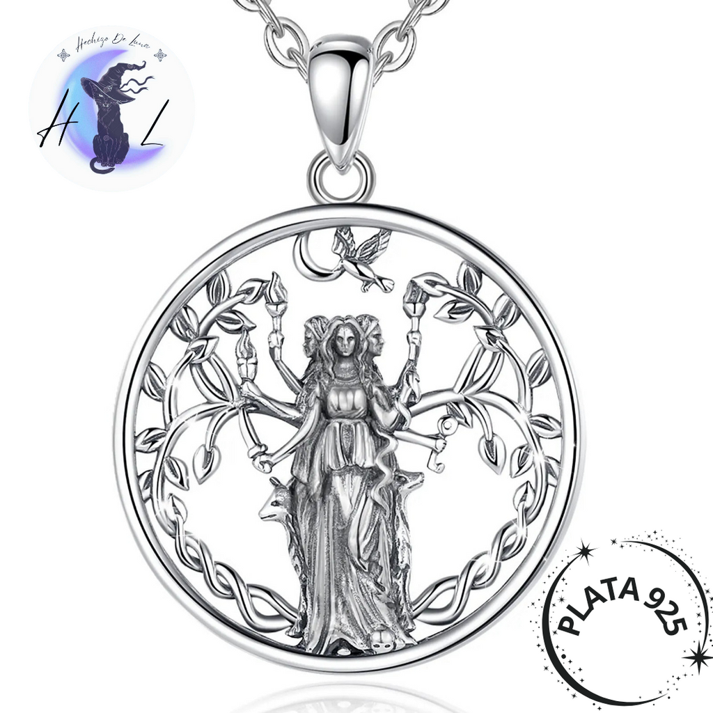 Colgante Triple Diosa De Plata.