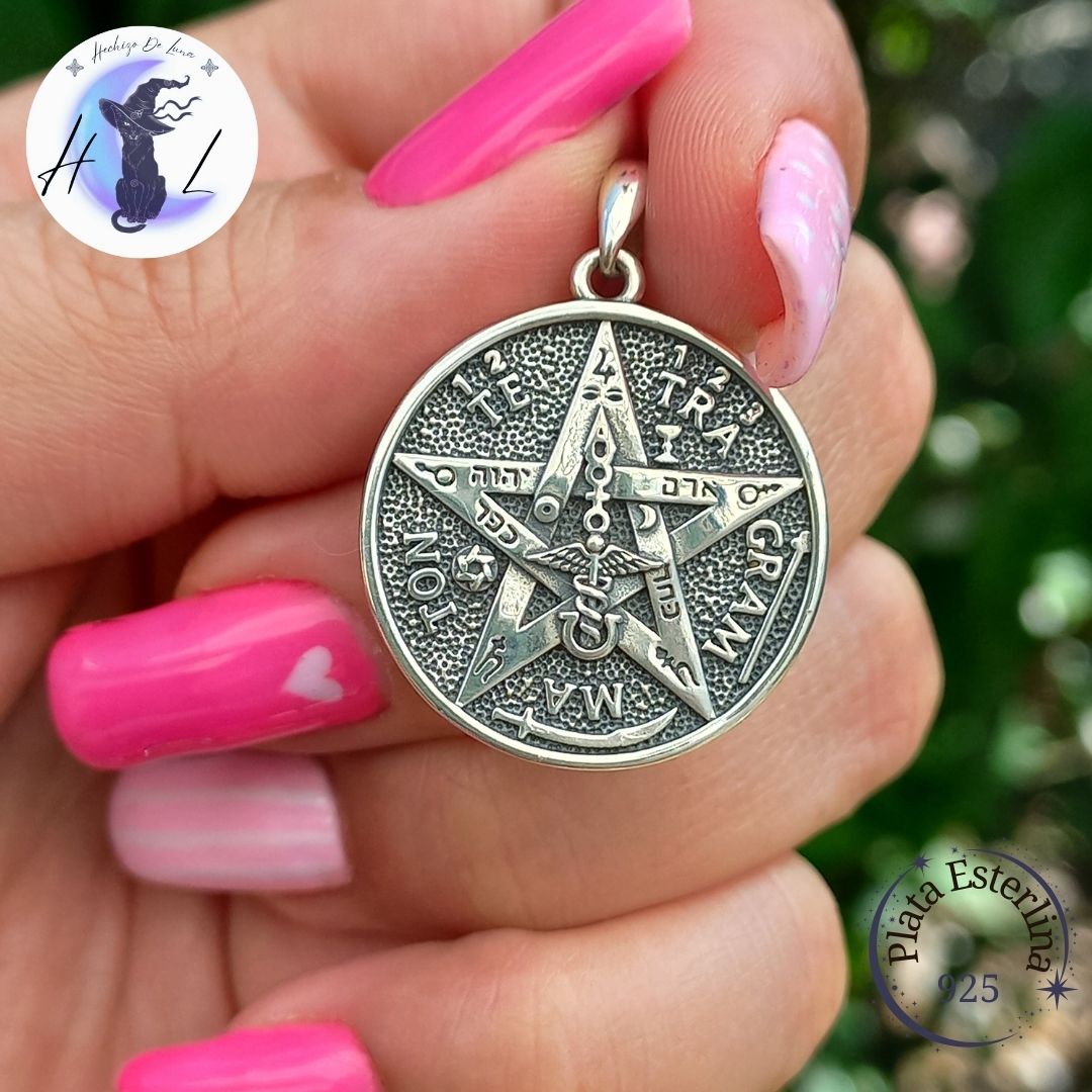Colgante Tetragrámaton con Cadena de Plata 50 cm.