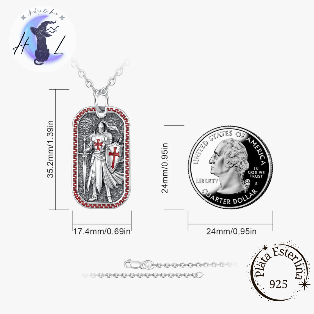 Caballero Templario | Colgante de Plata 925