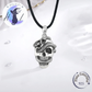Colgante De Plata, Diseño Calavera Con Serpientes.