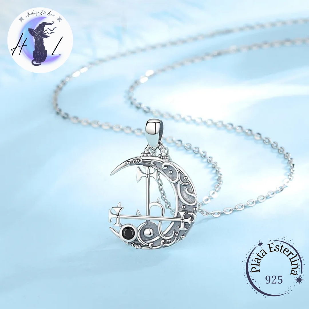 Colgante Sigilo de Lilith con Cadena de Plata 50 cm.